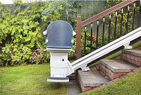 Stairlift for outdoor use for straight stairs