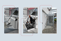 Outdoor Platform Lift Provides Access to a Restaurant