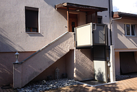 Opal vertical platform lift outside to family home